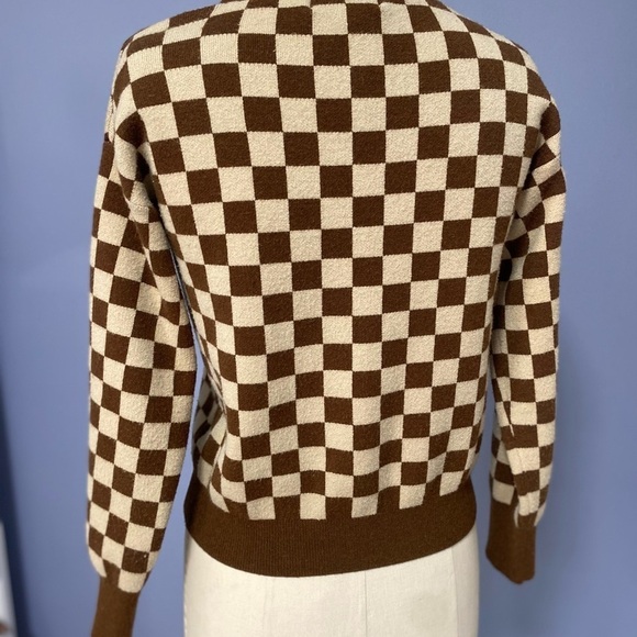 Urban Outfitters Checkered cardigan Sweater, Size Small Willow & wind - Picture 5 of 8